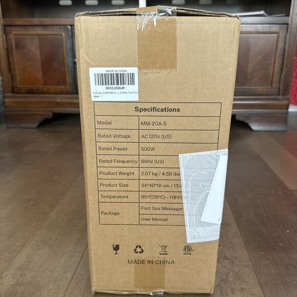 Esarora Foot Spa Massager with Heat Bubbles Rollers - Picture 2 of 3